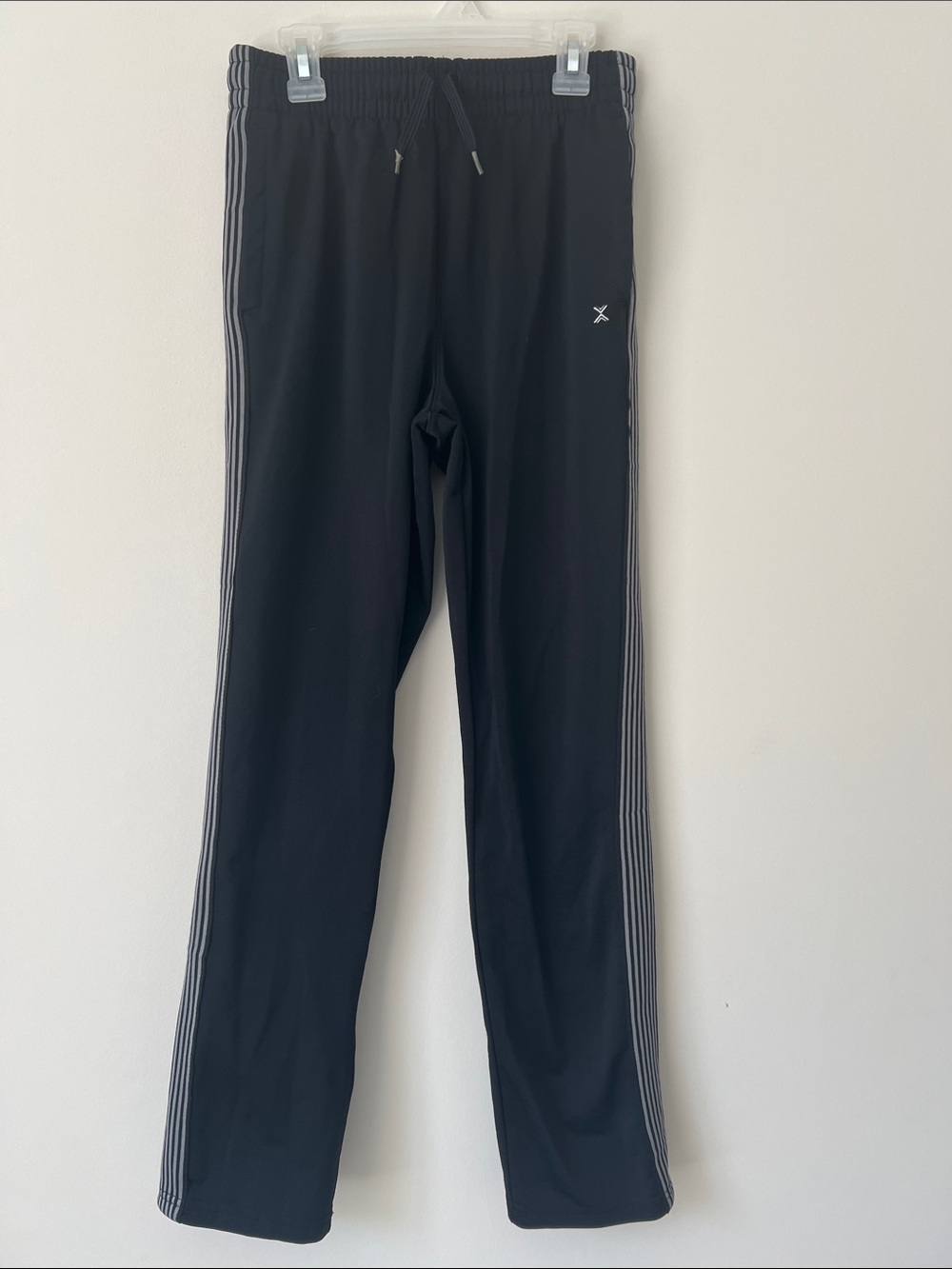 Xersion Black Joggers with Gray Side Stripes